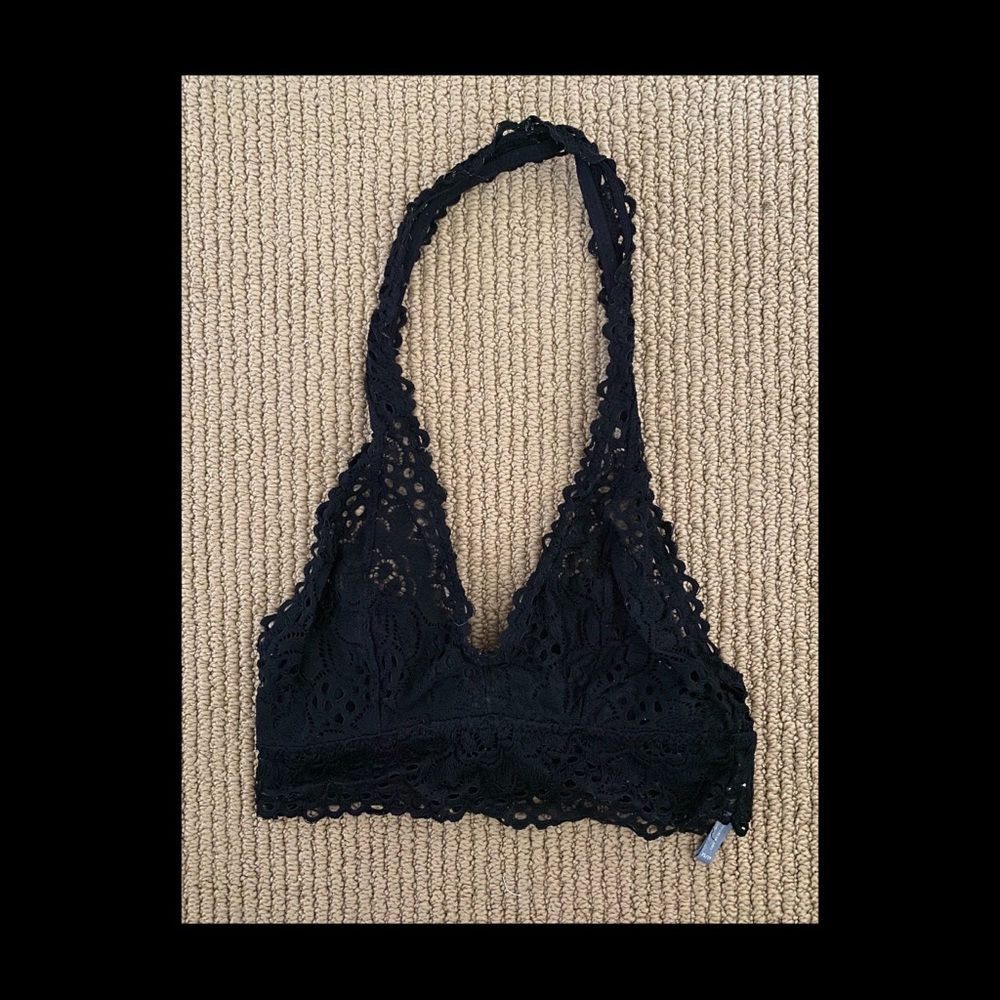 Black lace bralette